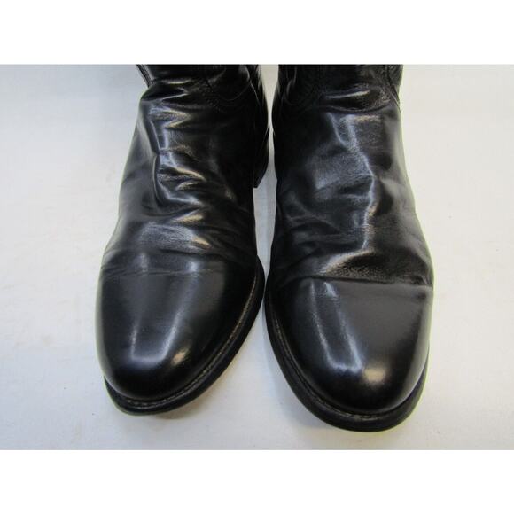 Justin Mens Size 8.5 D Black Leather Cowboy Western Boots main image 5